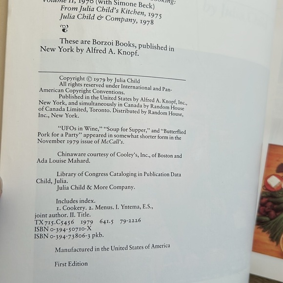 Vintage Julia Child & More Company Menu Classical Cookbook Entertaining 70s 1979 - Picture 6 of 12